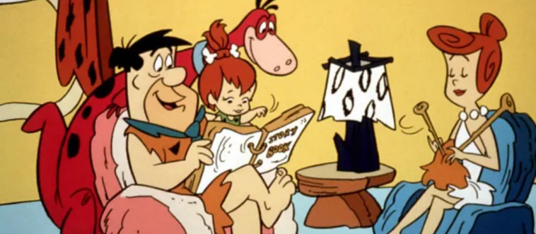 "Greet the Flintstones, that prehistoric gang, the quintessential modern Stone Age household."